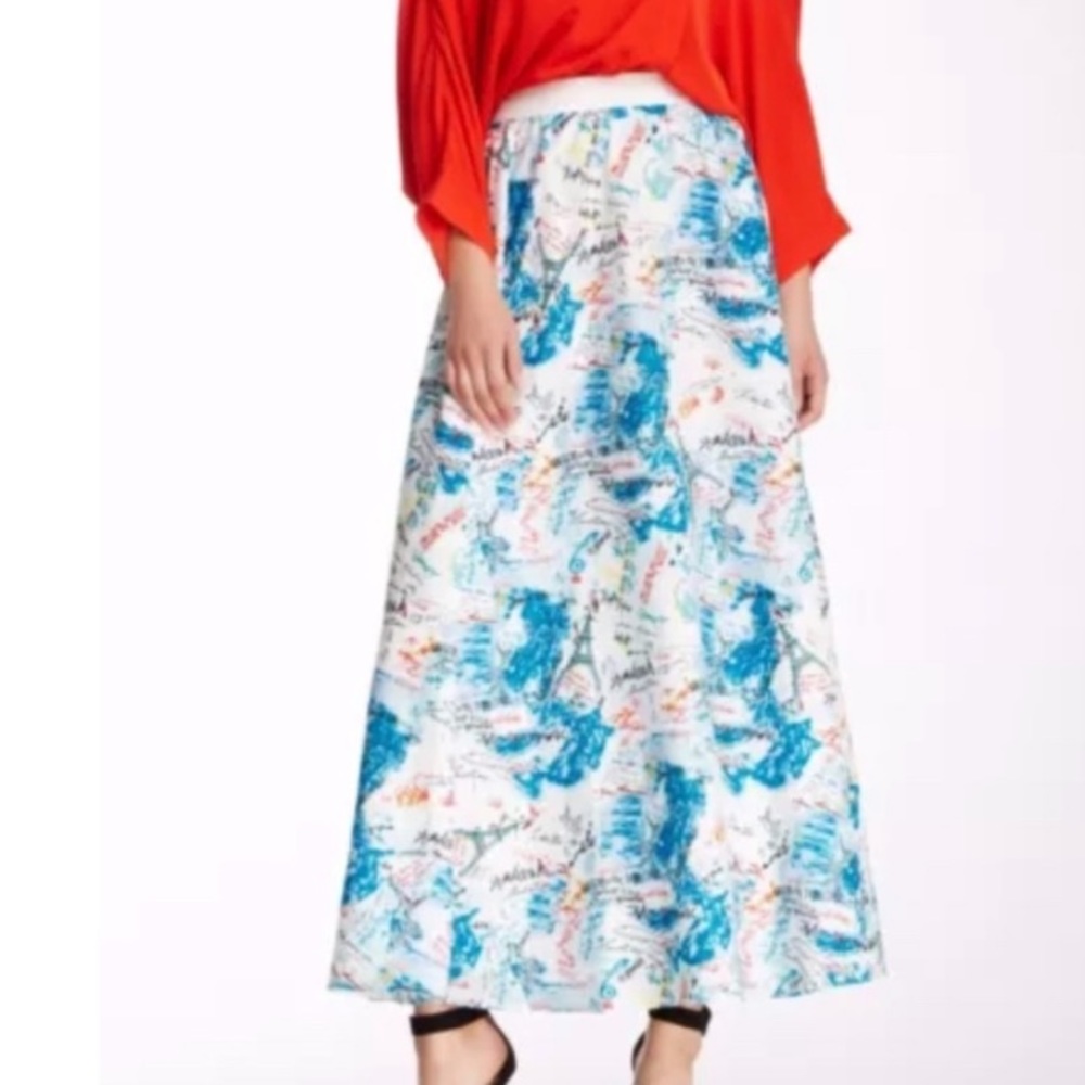 Silk-cotton Catherine Malandrino maxi skirt size 2